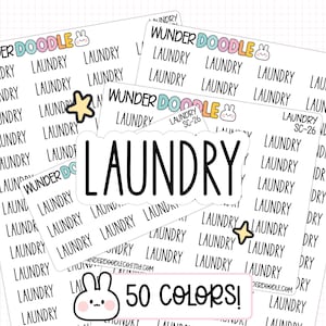 Wäsche Sticker | Schriftart SC | SC-26 | funktionelle Aufkleber