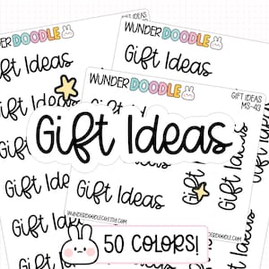 Geschenkideen Planer Stickers | MS-43 | Schriftart MS | Header-Aufkleber