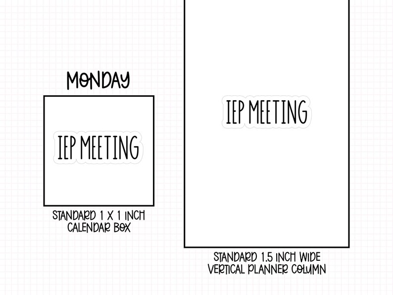 IEP Meeting Planner Stickers | SC-28 | Font MS | functional stickers image 5