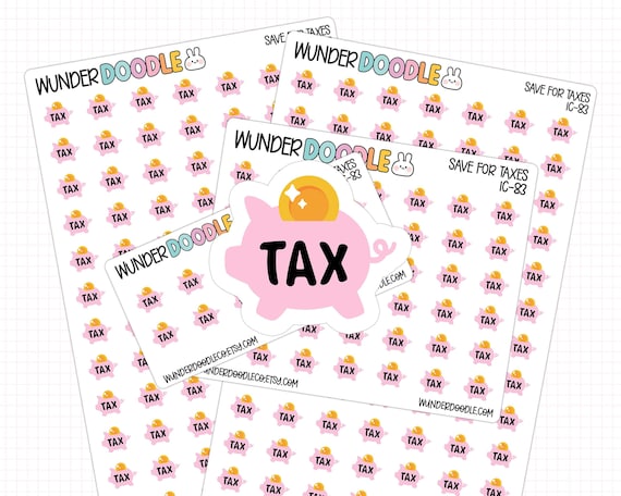 Save for Taxes Planner Stickers | IC-83 | tax savings icons