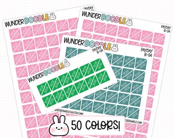 Payday Corner Planner Stickers | B-04 | Font SC | functional stickers