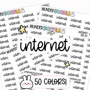 Naklejki Internet Planner | MS-07 | Czcionka MS | naklejki na rachunki