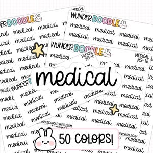 Naklejki do planowania medycznego | MS-16 | Czcionka MS | naklejki na rachunki