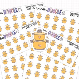 Adesivos para Planejador de Panelas de Cozinha | IC-0105 | adesivos funcionais, adesivos de ícones