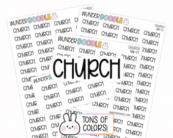 Church Planner Stickers | AW-01 | script stickers