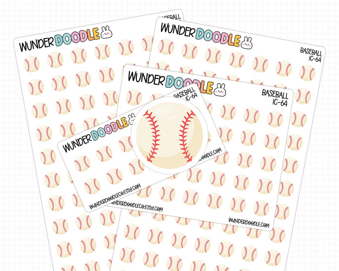 Baseball Planner Stickers | IC-64 | Sports Icon Stickers - Etsy