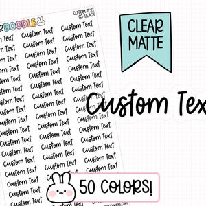 Custom Text Planner Stickers | CLEAR MATTE | custom planner stickers