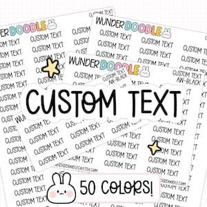 Aangepaste tekstplannerstickers | Lettertype AW | AW-CUSTOM
