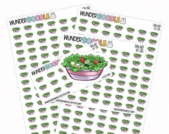 Adesivi per la pianificazione delle insalate / IC-35 / Icone di cibo sano