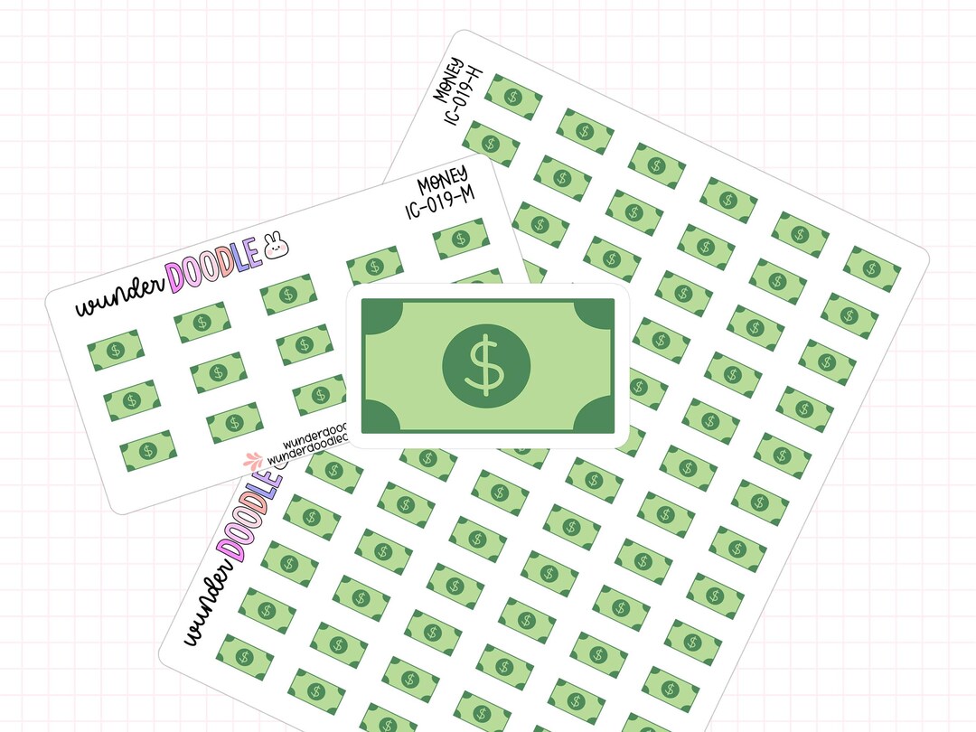 Money Planner Stickers | IC-019 | Icon Stickers | Payday Stickers - Etsy