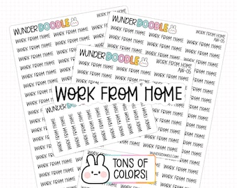 Work from Home Planner Stickers | AW-05 | remote work sticker