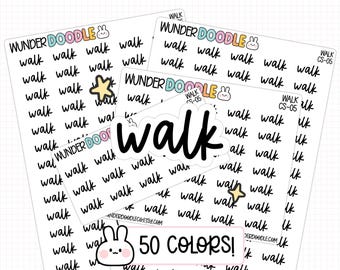 Walk Planner Stickers | CS-05 | exercise stickers, workout reminders