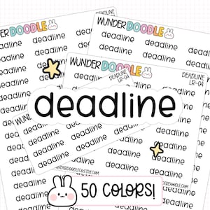 Pegatinas para planificadores de fechas límite / LR-04 / Fuente LR / Pegatinas escolares, pegatinas para el trabajo