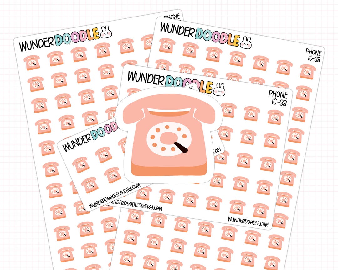 Call List Sticker Retro Phone Planner Stickers | IC-38 | Call Reminders - Etsy