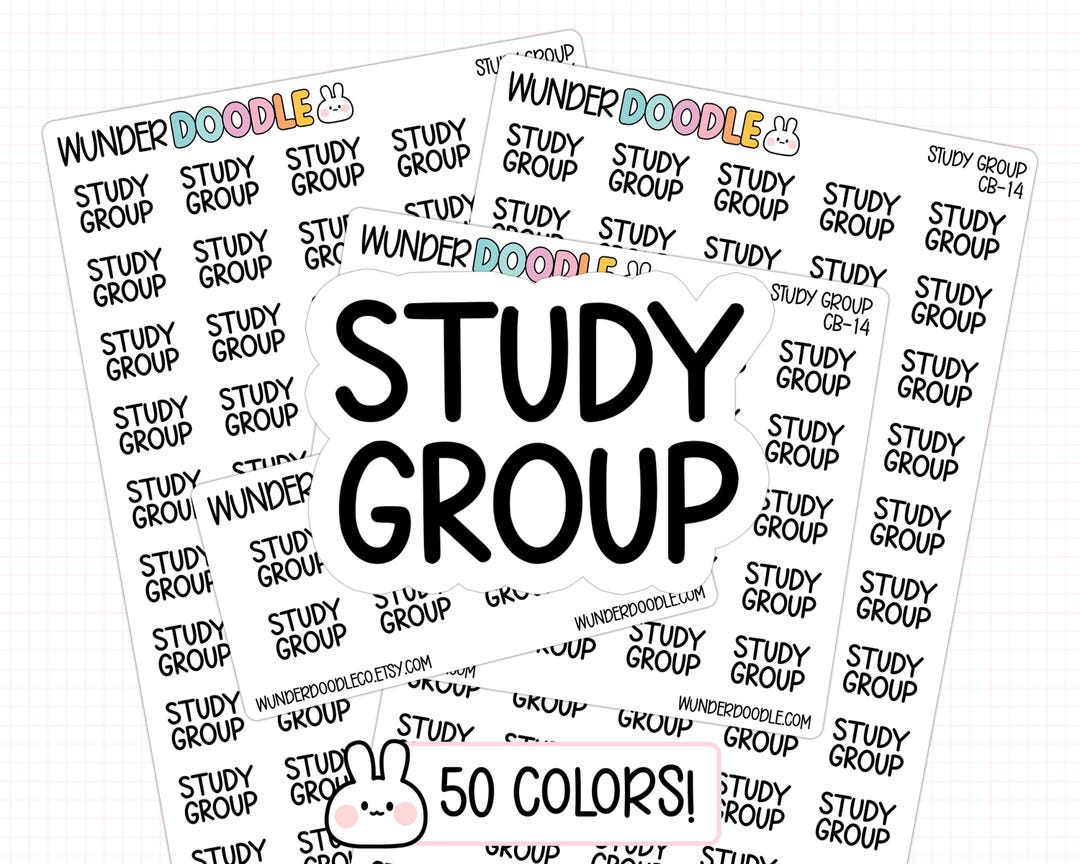 Study Group Planner Stickers | CB-14 | School Stickers - Etsy