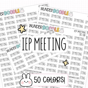 Pegatinas para el planificador de reuniones del IEP / SC-28 / Fuente MS / Pegatinas funcionales