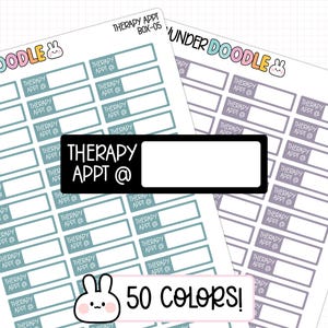 Therapy Appt Planner Stickers | Font AW | BOX-05 | appointment reminder stickers