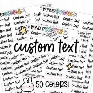 Benutzerdefinierter Text-Sticker | Schriftart CS | CUSTOM