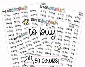 To Buy Planner Stickers | MS-32 | shopping list labels