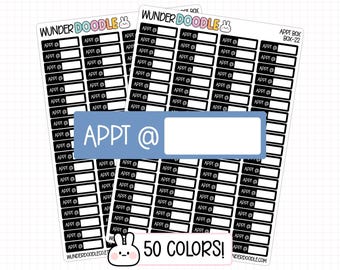 Appt Planner Stickers | BOX-22 | appointment reminder labels