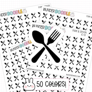 Fork & Spoon Planner Stickers | IC-01