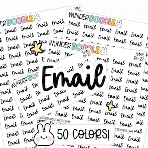 Email Planner Stickers | Font RF | task stickers, contact reminders