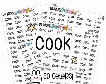 Kochen Planer Aufkleber | NYP-14 | funktionsfähiger Aufkleber