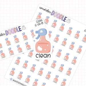 Schone plannerstickers | IC-04 | Pictogramstickers | schoonmaakstickers