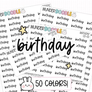 Adesivos para planejador de aniversário | CS-03 | Fonte CS | adesivos de aniversário, adesivos de lembrete