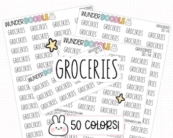 Groceries Planner Stickers | SC-14 | functional stickers