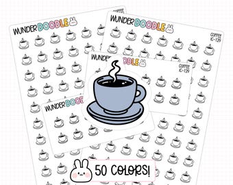 Pegatinas planificadoras de tazas de café / IC-139 / pegatinas con iconos de bebidas