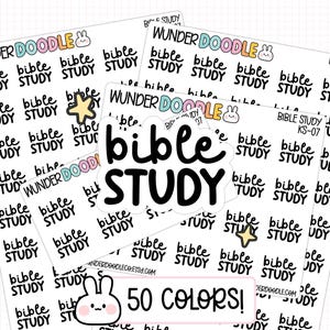 Bible Study Planner Stickers | KS-07 | Font Duo KS | faith planner, church stickers