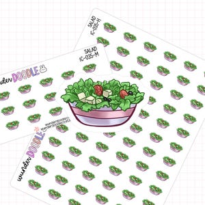 Stickers saladeplanner | IC-035 | stickers voor voedselplanner, stickers voor maaltijdplanning