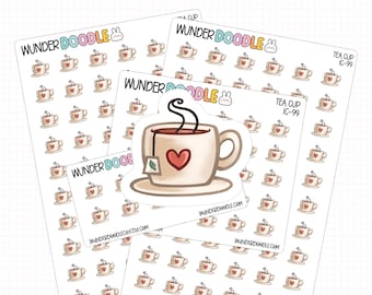 Tea Cup Planner Stickers | IC-99 | drink icon sticker