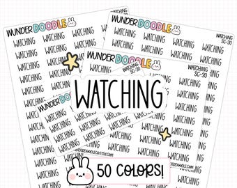 Watching Planner Stickers | SC-30 | TV tracker sticker