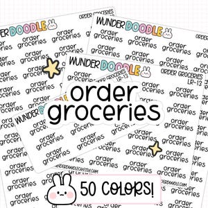 Stickers boodschappenplanner bestellen | LR-13 | Lettertype LR | boodschappenstickers