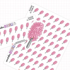 Stickers pour agenda anti-poussière | IC-048 | autocollants corvée, autocollants époussetage