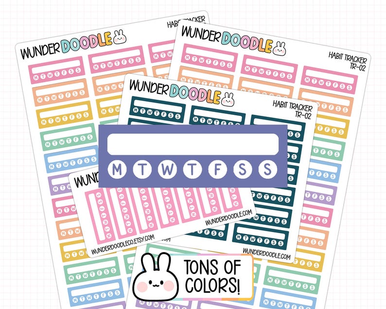 Habit Tracker Stickers | TR-02 | Weekly Habits - Etsy