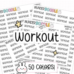Workout Planner Stickers | NYP-15 | gym schedule label