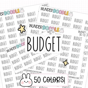 Stickers pour planificateur budgétaire | Police SC | SC-13 | stickers budget