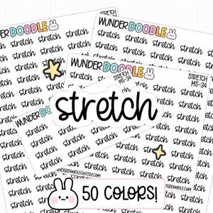 Stretch Planner Stickers | MS-34 | Font MS | functional stickers