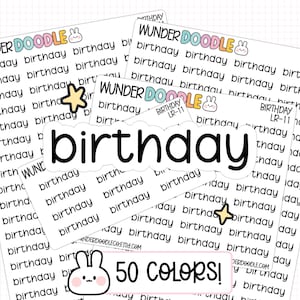 Adesivos para planejador de aniversário | LR-11 | Fonte LR | adesivos de aniversário, adesivos de lembrete de aniversário