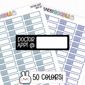 Doctor Appt Planner Stickers | BOX-04 | appointment reminder labels