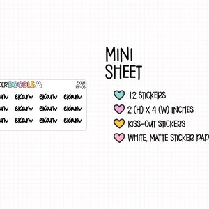 Exam Planner Stickers | RF-05 | school & college sticker image 4