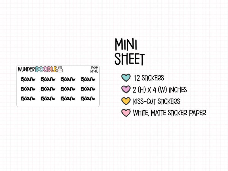 Exam Planner Stickers | RF-05 | school & college sticker image 4