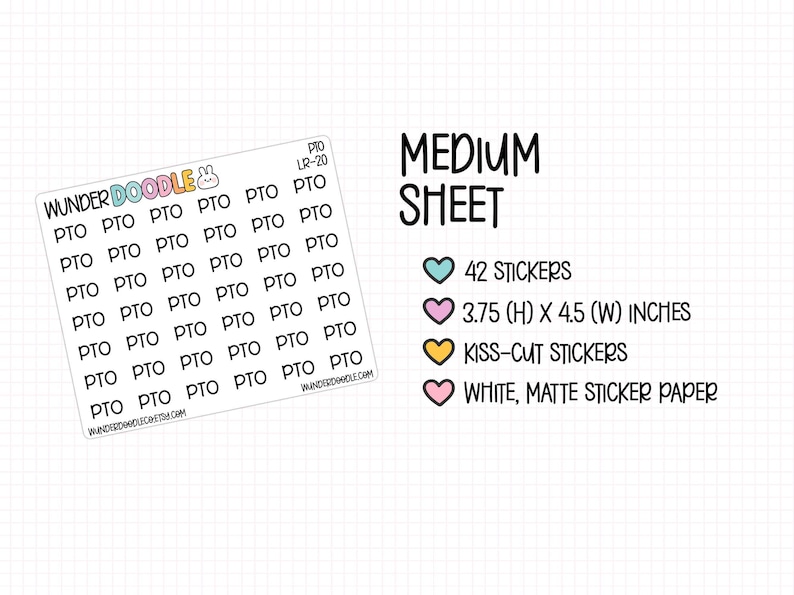 PTO Planner Stickers | Font LR, Work Vacation Stickers - Etsy