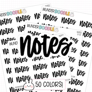Notes Planner Stickers | G-01 | header labels