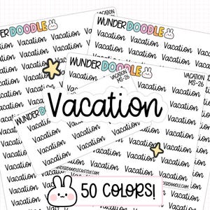 Vacation Planner Stickers | MS-26 | Font MS | functional stickers