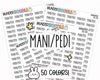 Mani Pedi Planner Stickers | Font SC | SC-24 | nail appointment stickers