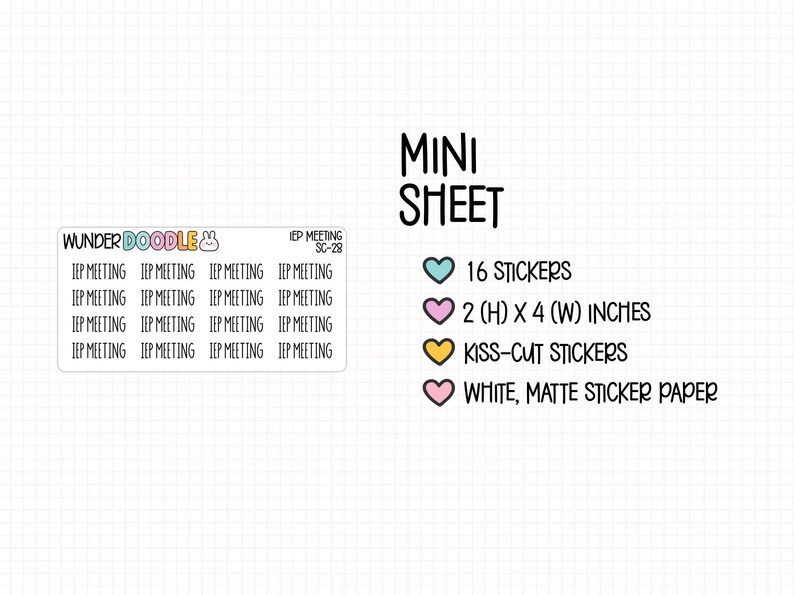 IEP Meeting Planner Stickers | SC-28 | Font MS | functional stickers image 4